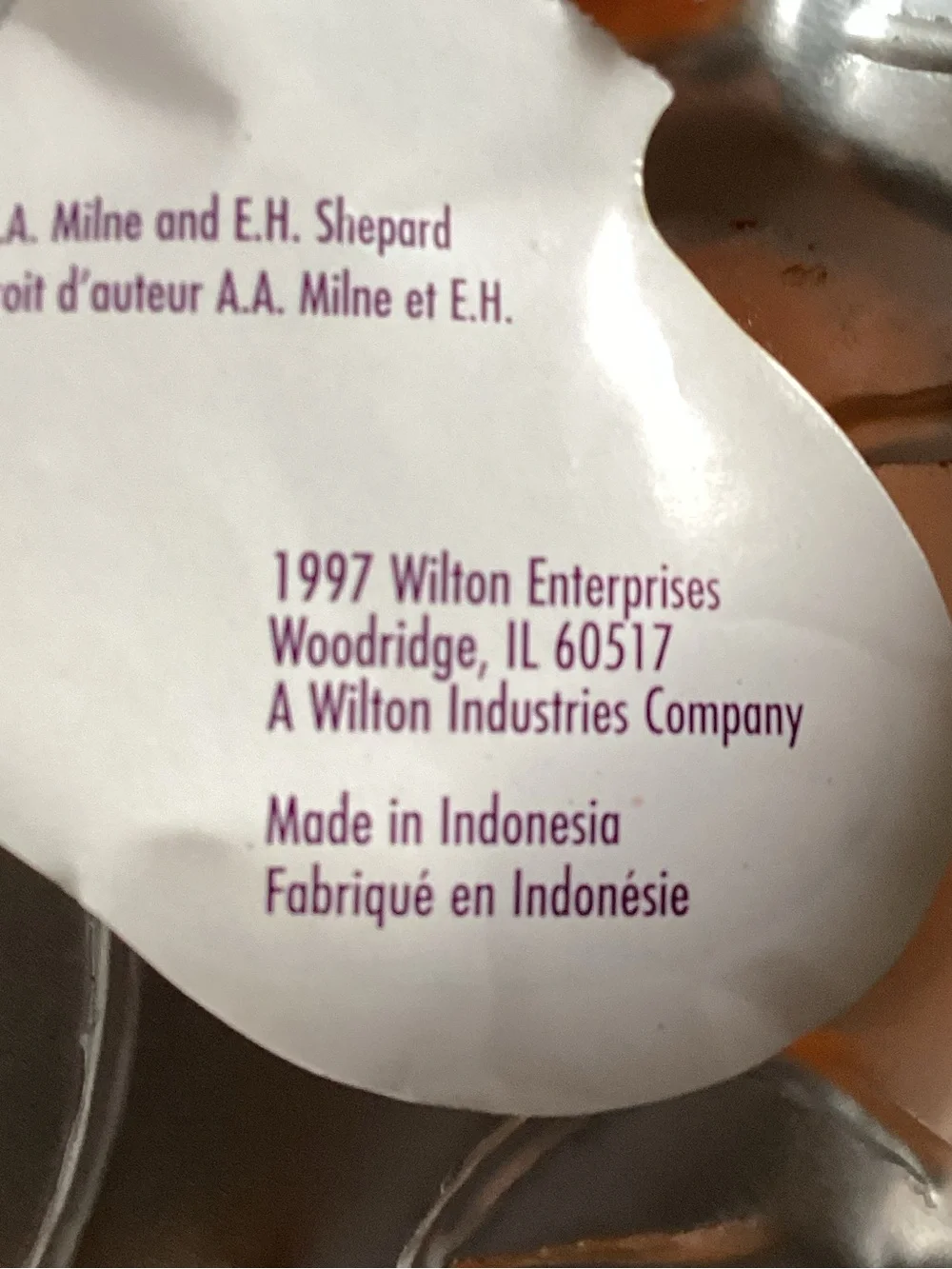Vintage Wilton Tigger Cake Pan 2105-3001 with instructions Disney